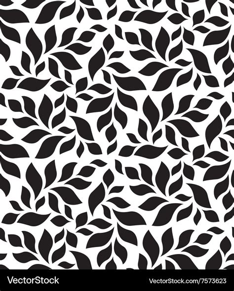 Geometric Seamless Pattern Modern Floral Leaves Vector Image