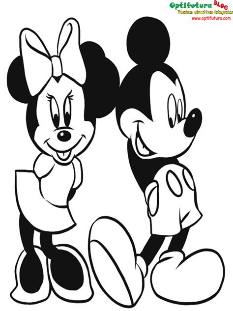Micky Y Minnie Mouse Dibujos Para Colorear Optifutura