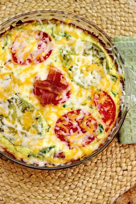 Bacon Tomato Quiche With Zucchini Crust Ill Have To Dice Up The