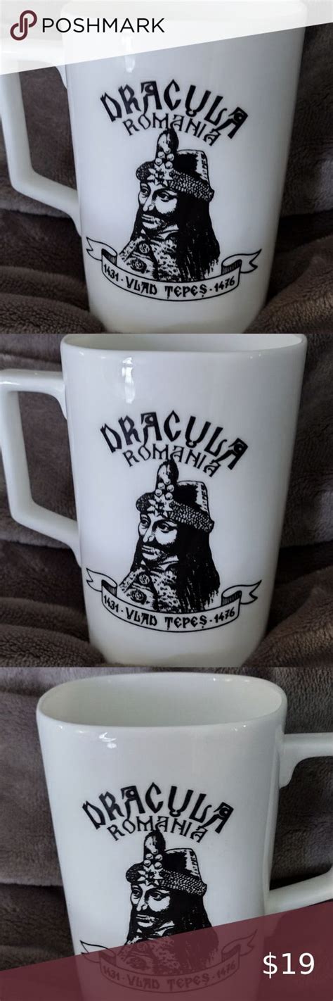 Vintage Vlad The Impaler Tepes Dracula Coffee Mug Romania Artifil Bone