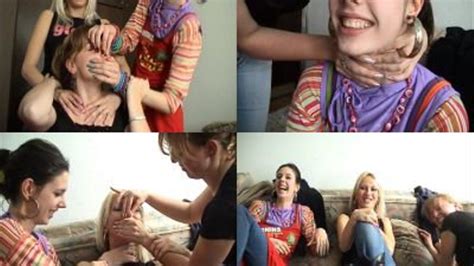 three girls funny choke and hom stranglenail production clips4sale