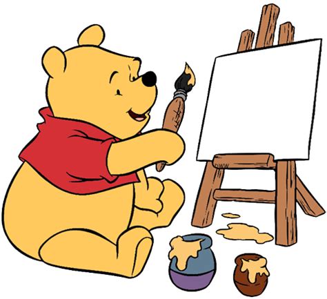 Winnie The Pooh Painting With Honey Clip Art Library
