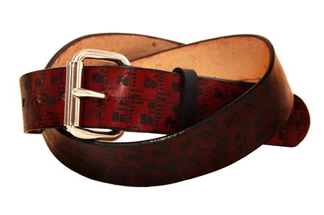 Buy Hand Crafted Periodic Table Of Elements Leather Belt Made To Order
