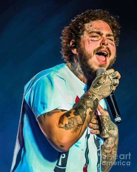 Post Malone Poster Canvas Print Wooden Hanging Scroll Frame