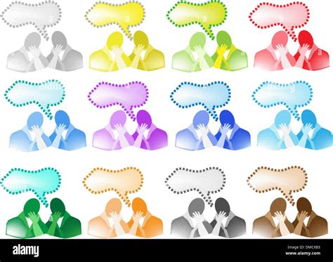 A Colorful Illustration Set Of People Talk Stock Vector Image And Art Alamy