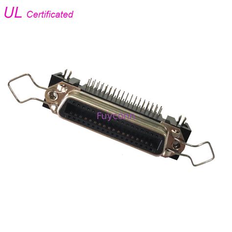 14 24 36 50 Pin Centronic Pcb Right Angle Female Receptacle Connector