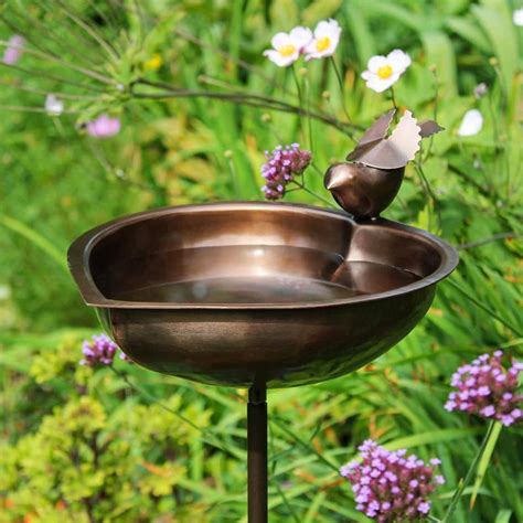 The Birds Bath Is Made Of Bronze Etsy