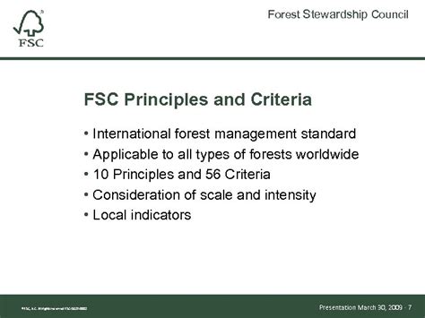 Forest Stewardship Council Fsc — Changing World Forestry