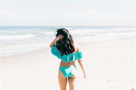 Turquoise Off The Shoulder Bikini Beach Vibes Color And Chic