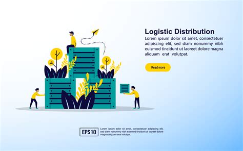 Logistic Distribution With Icons 675589 Vector Art At Vecteezy