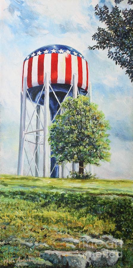 Water Tower On Hospital Hill Bowling Green Kentucky Painting By Misha