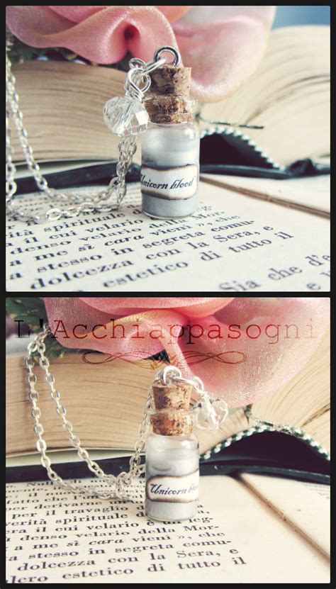Unicorn blood can sustain me, but it cannot give me a body of my own. Unicorn Blood Glass Vial Necklace Harry Potter by AliDiCeraBianca on DeviantArt