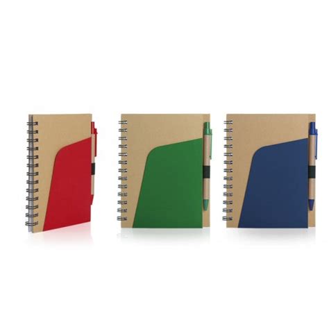 Eco Friendly Notebook With Pen And Pocket