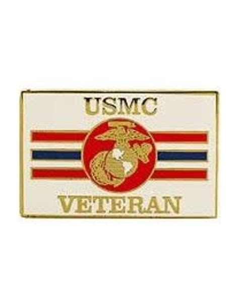 Pin Usmc Logo Veteran Rectangle Military Outlet