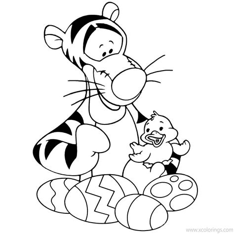 Disney Winnie The Pooh Easter Coloring Pages Found An Easter Egg