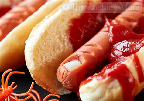 Halloween Bloody Finger Hot Dogs The Cooking Mom