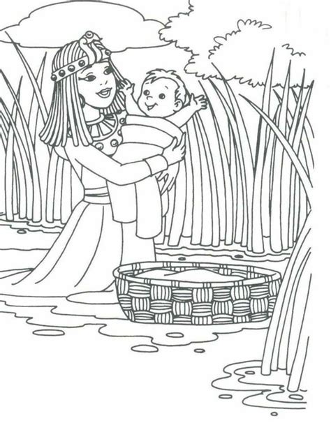 Free Printable Coloring Pages Of Baby Moses Coloring Pages