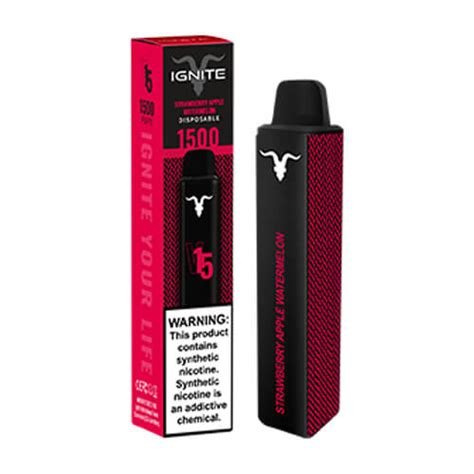 Ignite V15 Disposable Vape Device Strawberry Apple Watermelon