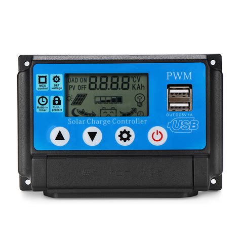 PWM 60A 12/24V Auto Adapt LCD Solar Charge Controller Battery Regulator