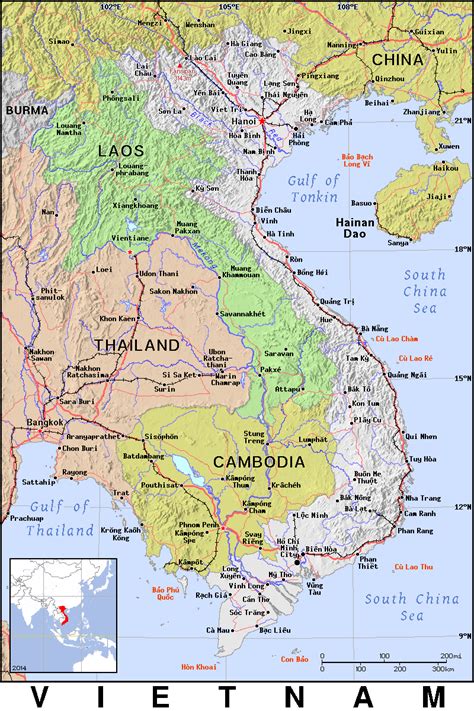 Vn · Vietnam · Public Domain Maps By Pat The Free Open Source