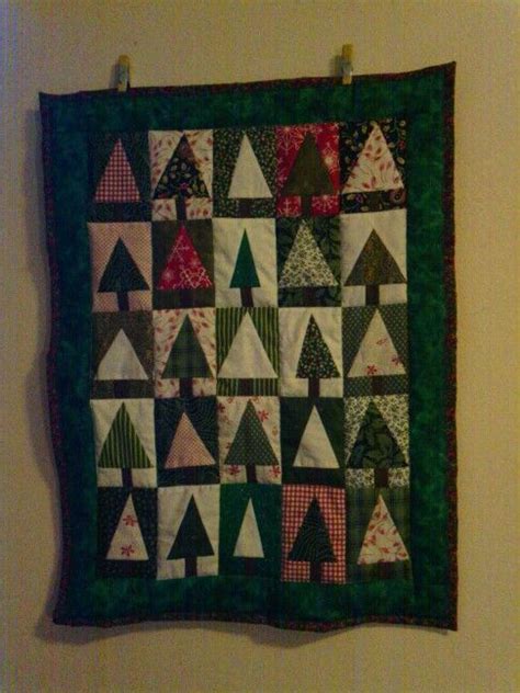 Christmas Tree Quilt Following Amy Smart Patchwork Forest Tutorial