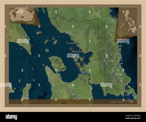 Samar Provincia De Filipinas Mapa Satelital De Baja Resolución