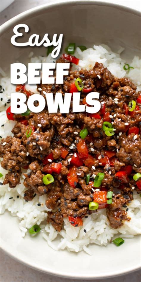 Easy Beef Bowls | Recipe (With images) | Beef recipes for ...