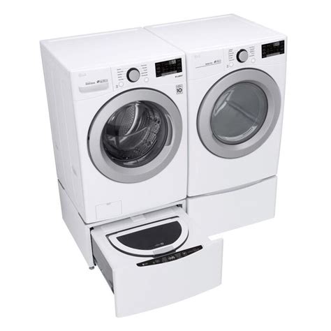 shop lg twinwash white front load washer and electric dryer set at