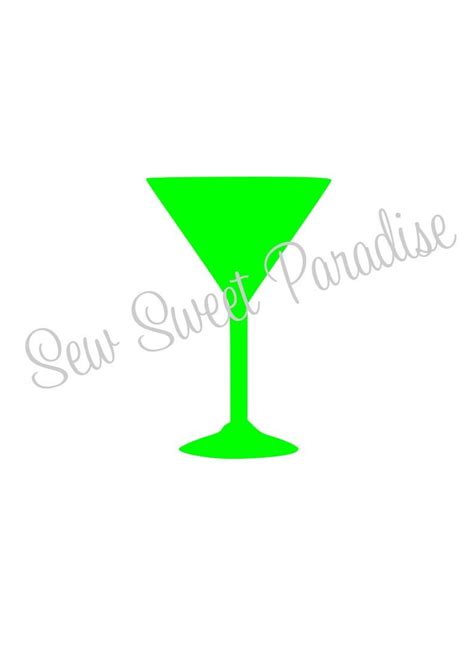 Martini Glass Svg Dxf File Digital Download For Silhouette And Etsy