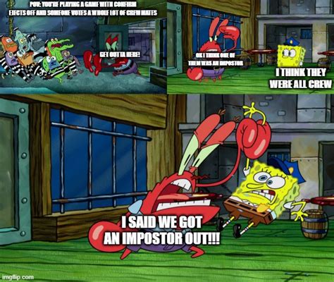 And Then Comes A Giant Impostor Spongebob X Among Us Meme Fandom