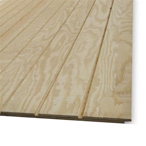Natural Wood Plywood Panel Siding 0594 In X 48 In X 96 In In The