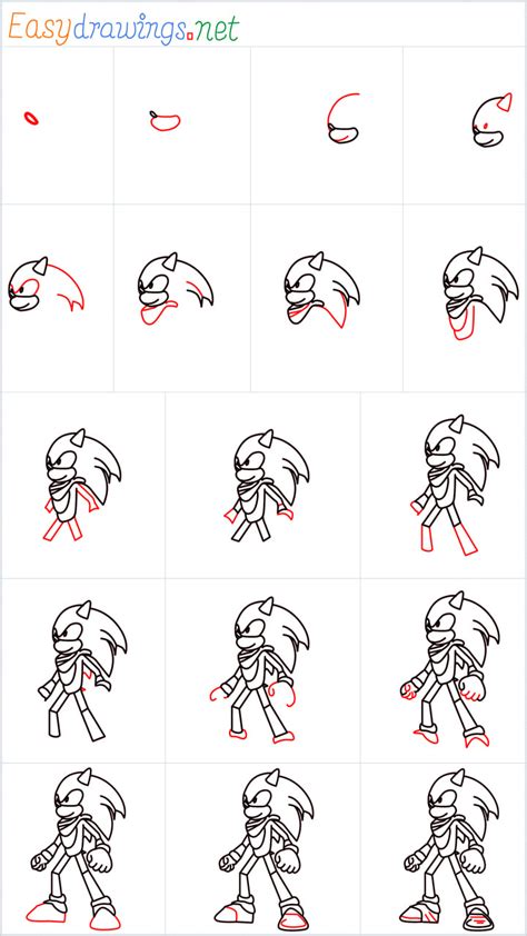 How To Draw Sonic Easy Step By Step Sonic Characters