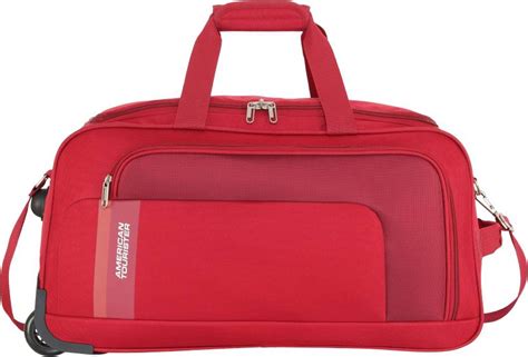 American Tourister Camp Wheel Duffle 57cm Red Duffel With Wheels