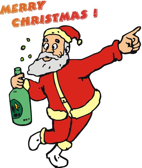 Funny Drunk Santa Claus Clip Art Library