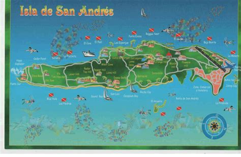 34 San Andres Colombie Map Maps Database Source