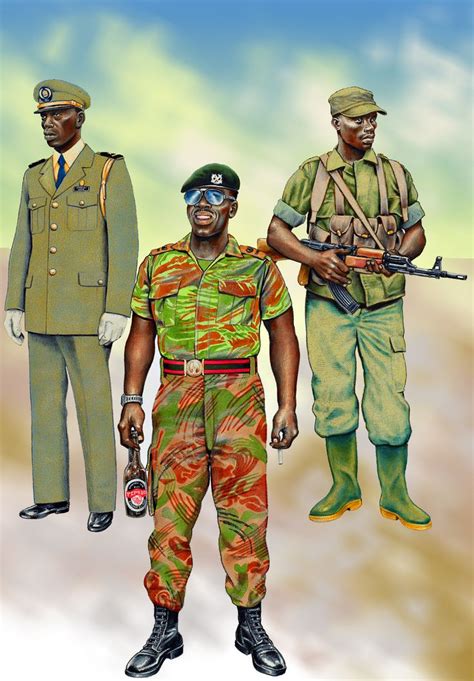 Zimbabwean And Ugandan Troops Of The Great African War Army Poster