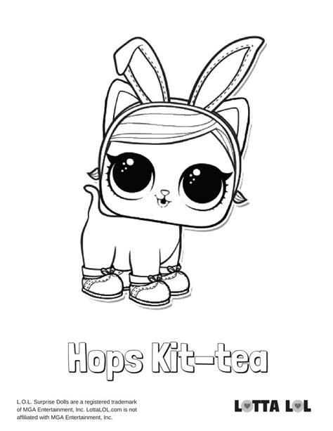 Hops Kit-tea Coloring Page Lotta LOL | Dibujos colorear niños, Muñecas