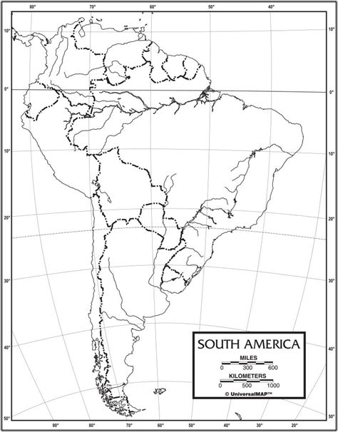 South America Outline Map 50 Pack Kappa Map Group