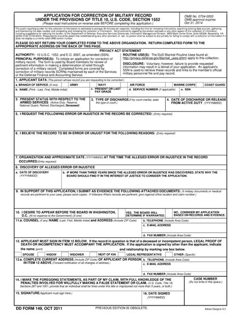 Dd Form 149 Fillable Fill Out And Sign Online Dochub