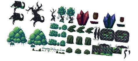 16x16 Morning Forest Tileset Animation Include By Kentang