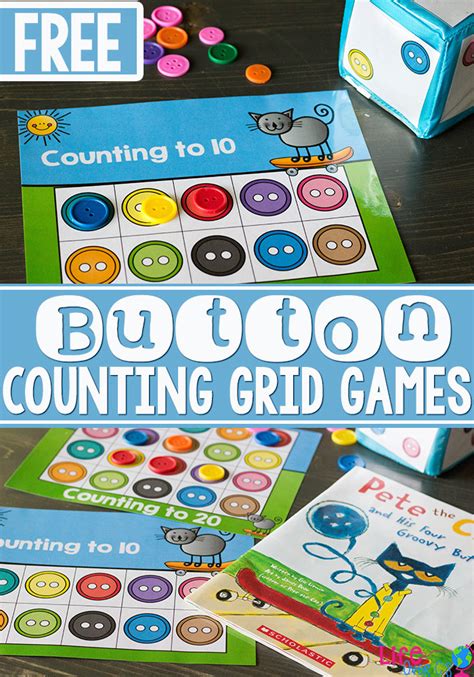 Button Counting Grid Games