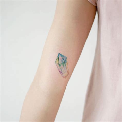 Gemstone Tattoo On The Right Inner Arm