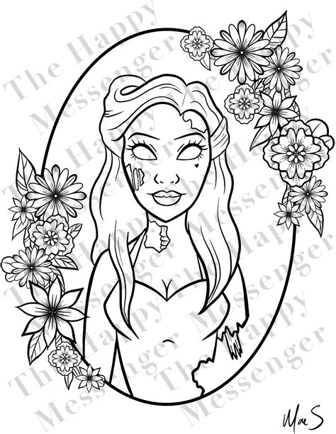 Pin Up Girl Coloring Pages