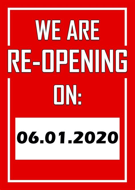 Open Sign Reopening Sign A3 Poster Date Customisable Etsy In 2021