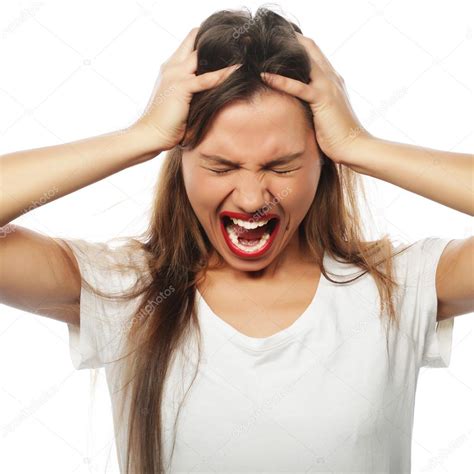 Frustrated And Angry Woman Screaming Stock Photo By Kanareva