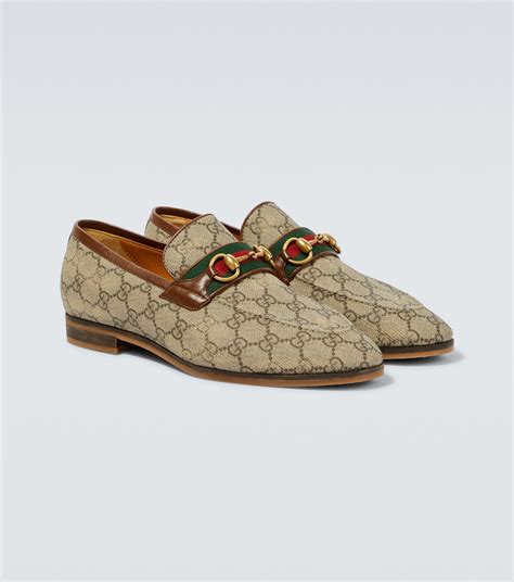 Horsebit Gg Canvas Loafers In Multicoloured Gucci Mytheresa