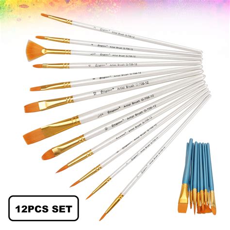 Buy Paintbrush Set Tsv 12 Pcs Nylon Hair Artist Detail Paint Brushes