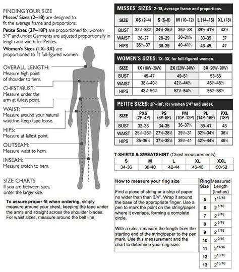Lidl Womens Clothes Size Chart