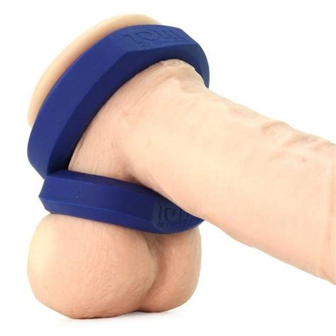 Tom Of Finland 3 Piece Silicone Cock Ring Set Blue Sex Toys At