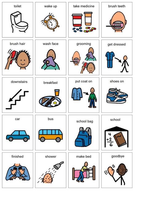 Visuals For Autism Printables Free